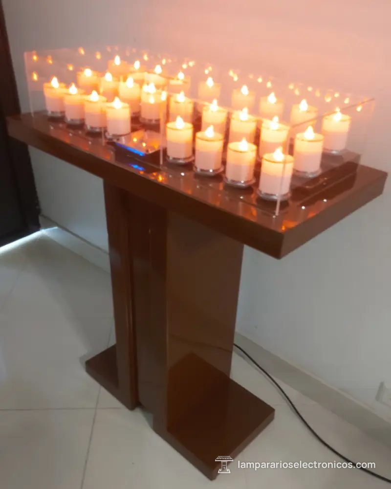 Lamparario en madera de 26 velas