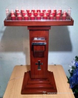 Lamparario en Madera – versión de 28 velas