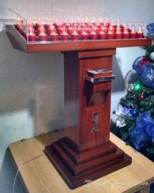 Lamparario en Madera – versión de 50 velas