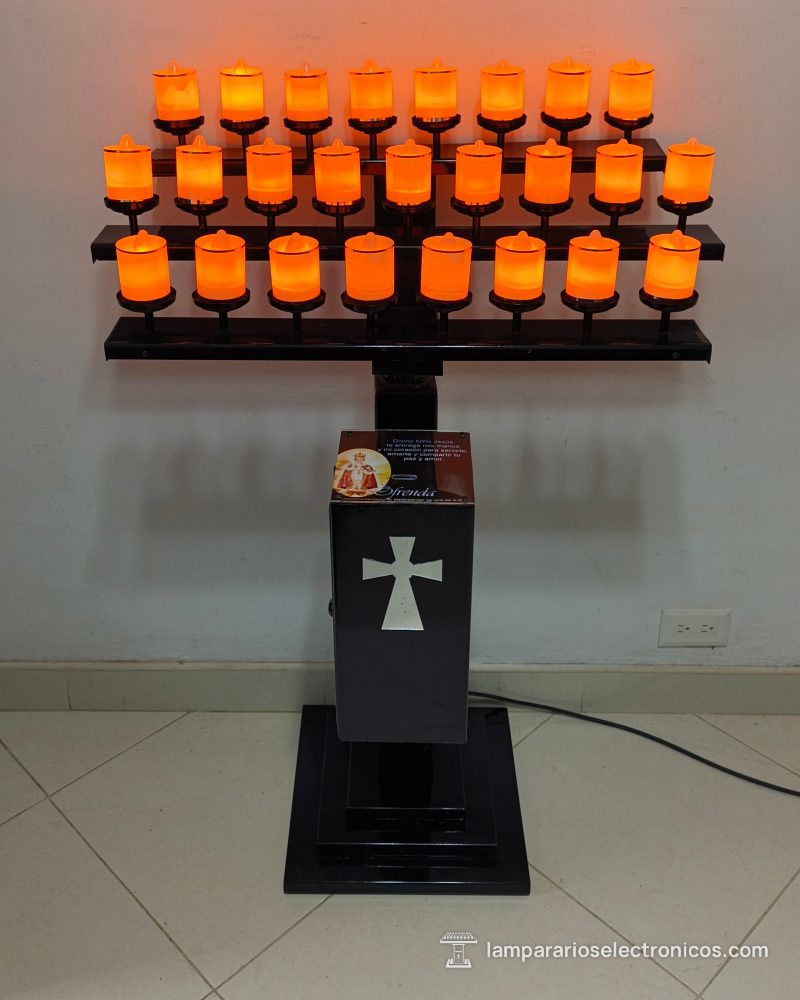 Lamparario Metalico – versión de 25 velas