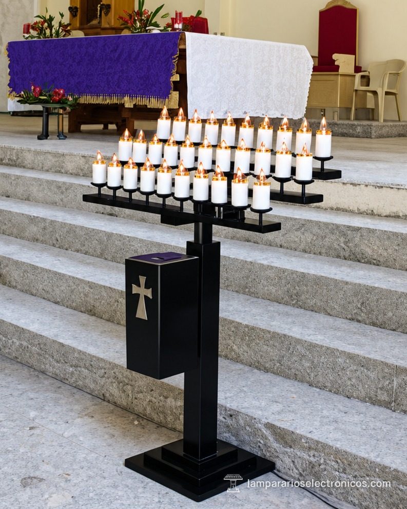 Lamparario Metalico – versión de 31 velas