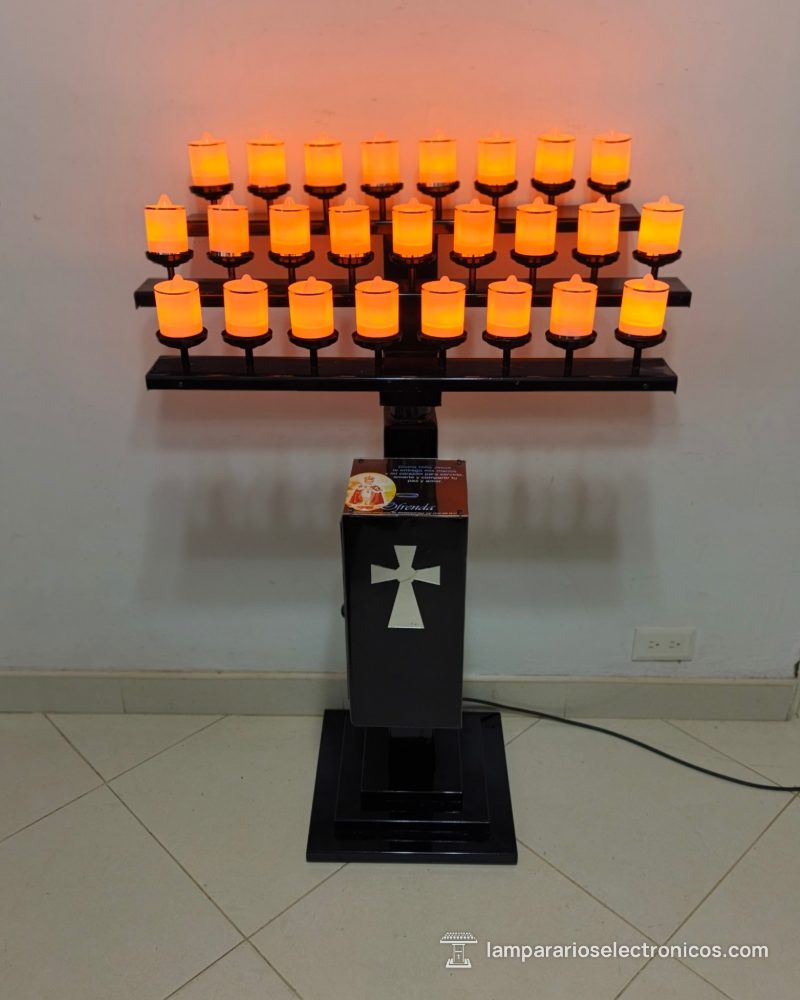 Lamparario Metalico – versión de 25 velas