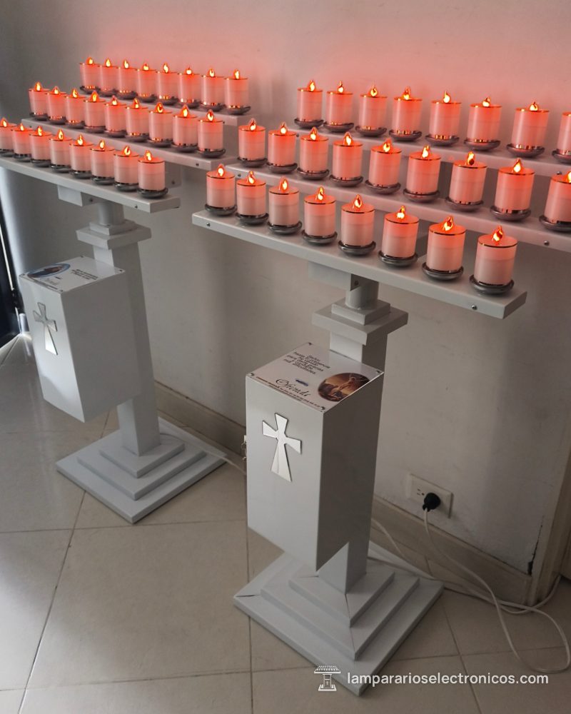 Lamparario Metalico – versión de 25 velas
