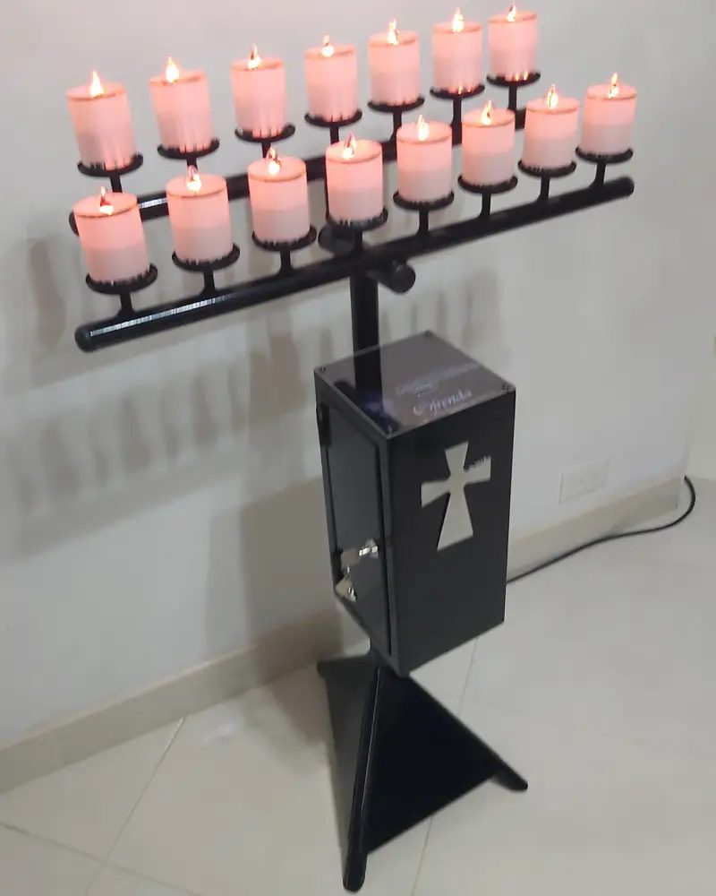Lamparario en Lámina de 13 Velas – vista 2