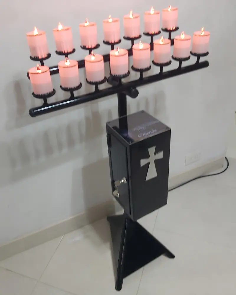 Lamparario en Lámina de 15 Velas – vista 2