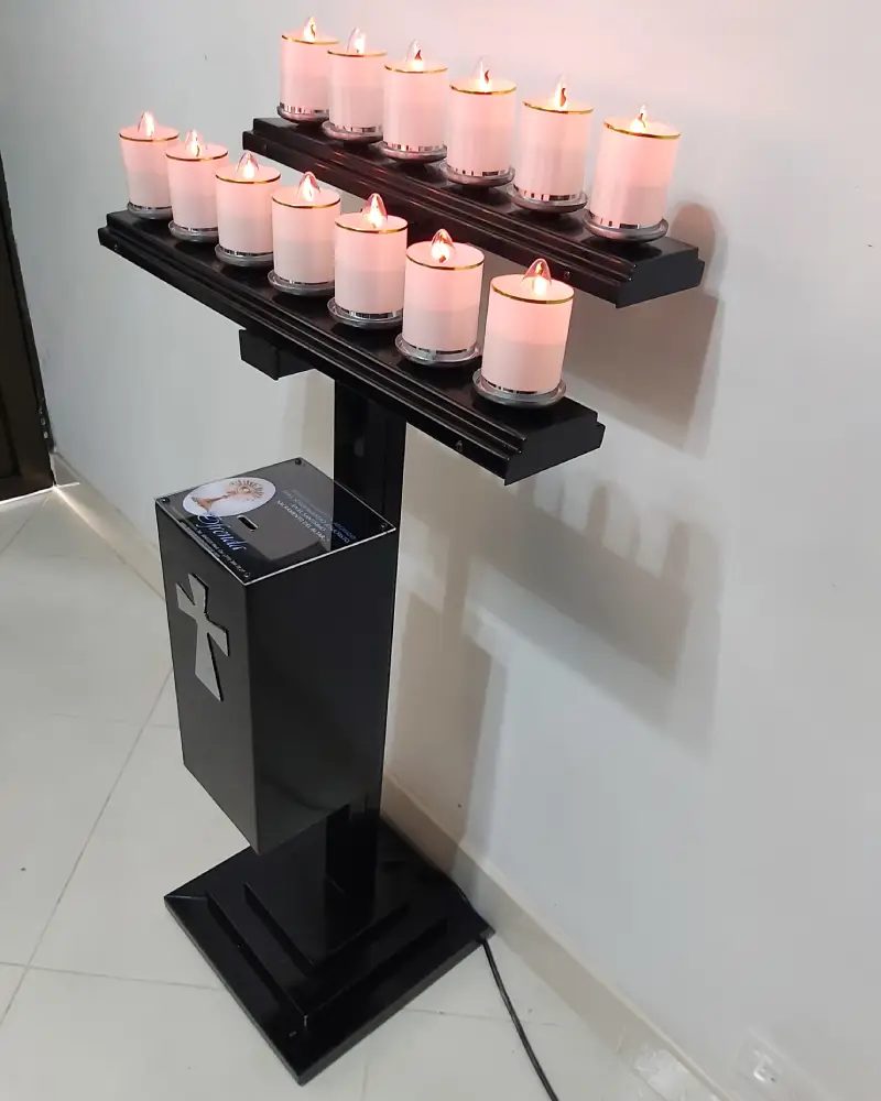 Lamparario en Lámina de 15 Velas – vista 3