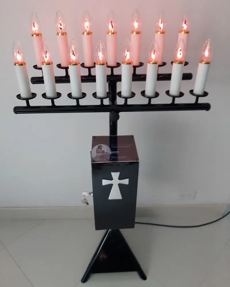 Lamparario en Lámina de 15 Velas – vista 4