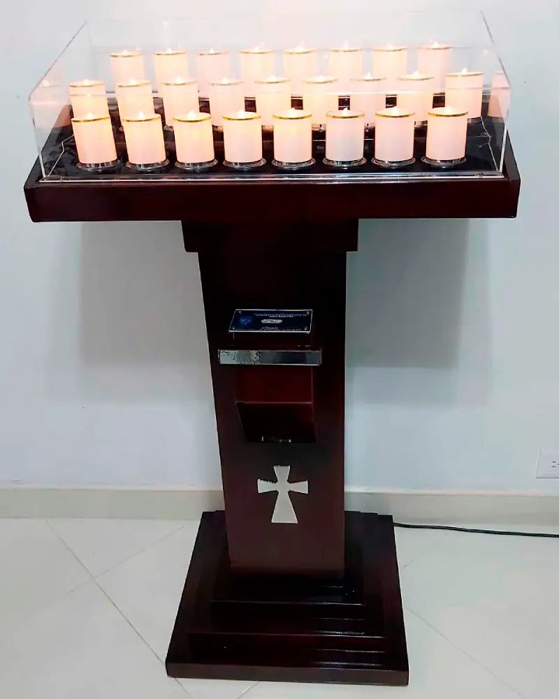 Lamparario en Madera de 25 Velas