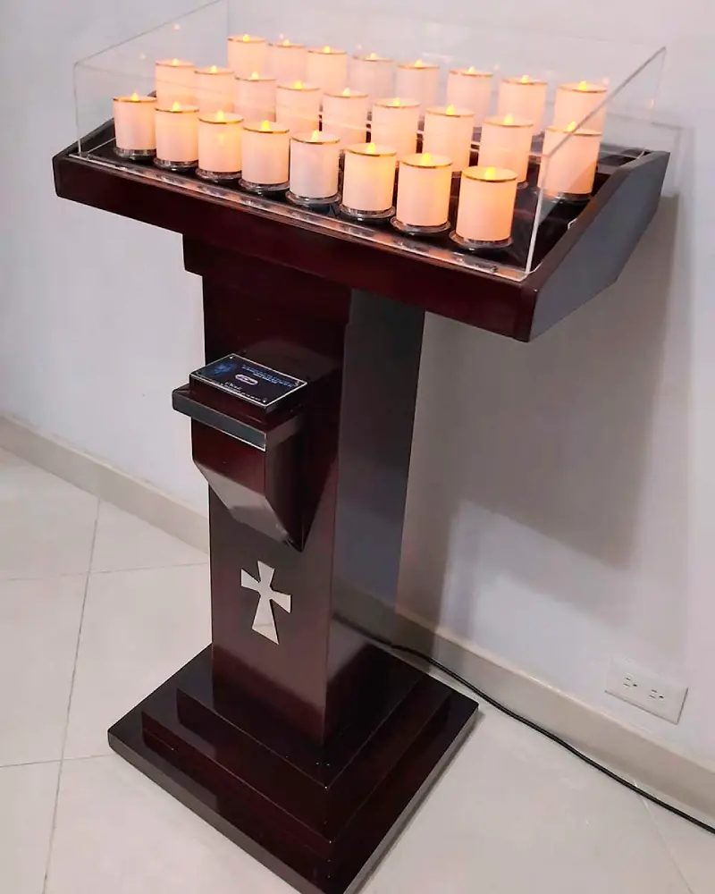 Lamparario en Madera de 25 Velas – vista 2