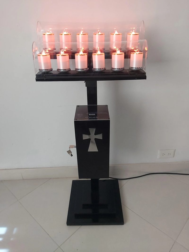 Lamparario Metálico de 12 Velas